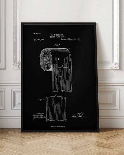 Toilet Paper Roll Patent 1891 - Poster / Art Print