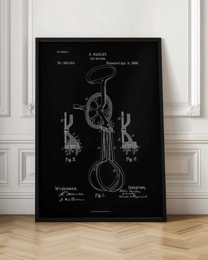 Egg Beater Patent 1888 - Poster / Art Print