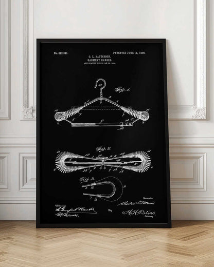 Garment Hanger Patent 1906 - Poster / Art Print