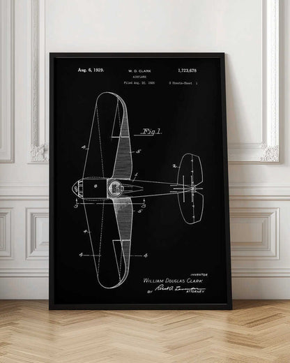 Airplane Patent 1929 - Poster / Art Print