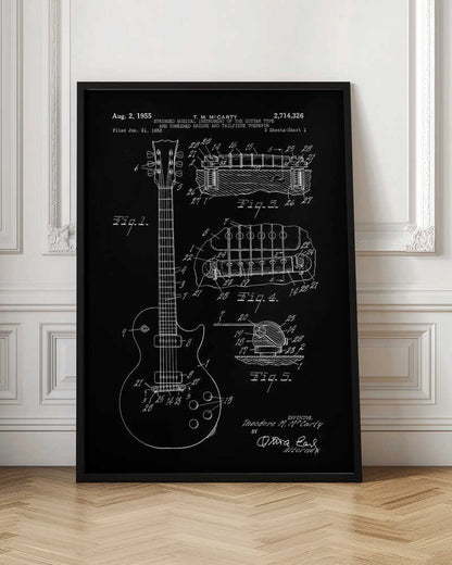 Electric Guitar Patent 1955 - Poster / Art Print