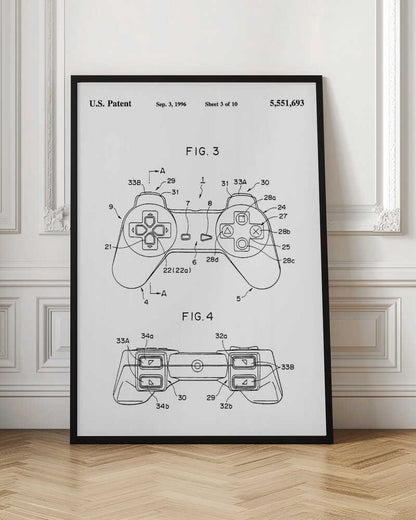Controller Unit Patent 1996 - Poster / Art Print