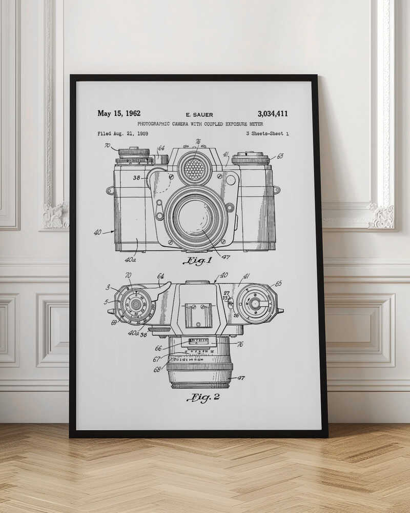 Camera Patent 1962 - Poster / Art Print