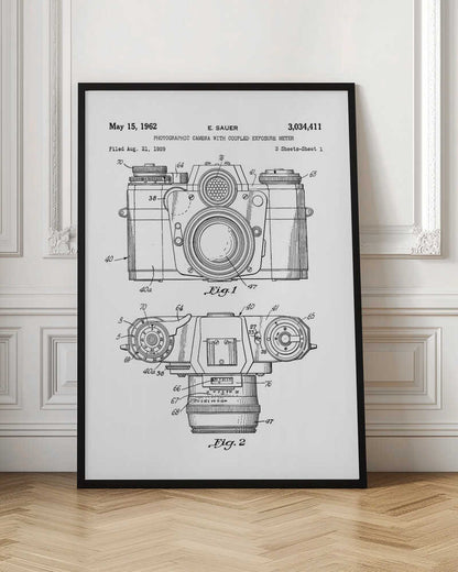 Camera Patent 1962 - Poster / Art Print