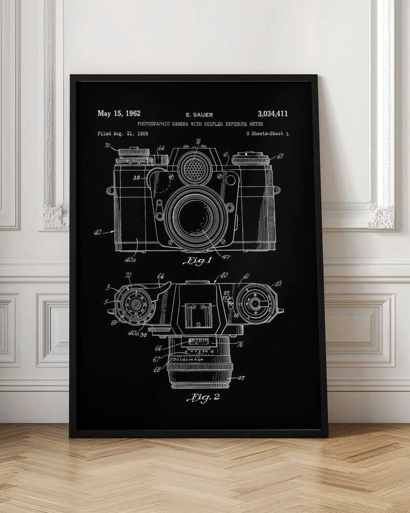 Camera Patent 1962 - Poster / Art Print
