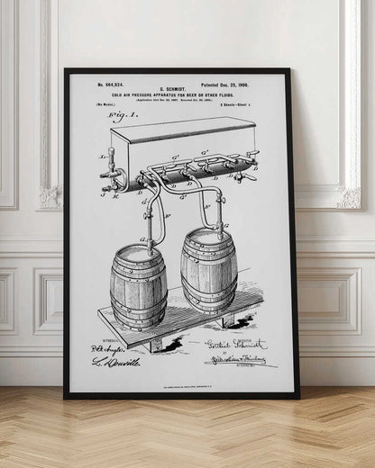 Apparatus for Beer Patent 1944 - Poster / Art Print