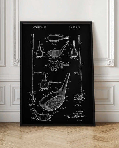 Golf Club Patent 1972 - Poster / Art Print