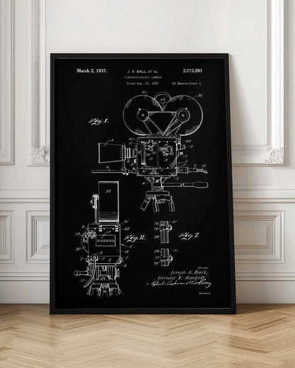 Cinematographic Camera Patent 1937 - Poster / Art Print
