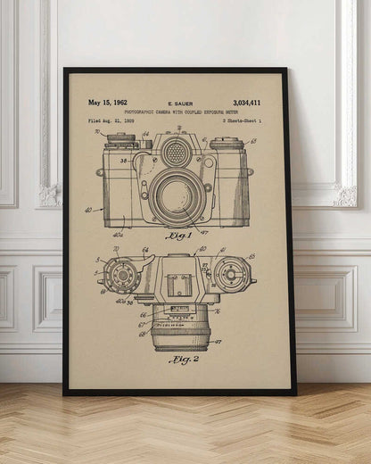 Camera Patent 1962 - Poster / Art Print