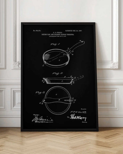 Frying Pan Patent 1907 - Poster / Art Print