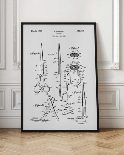 Scissors Patent 1929 - Poster / Art Print
