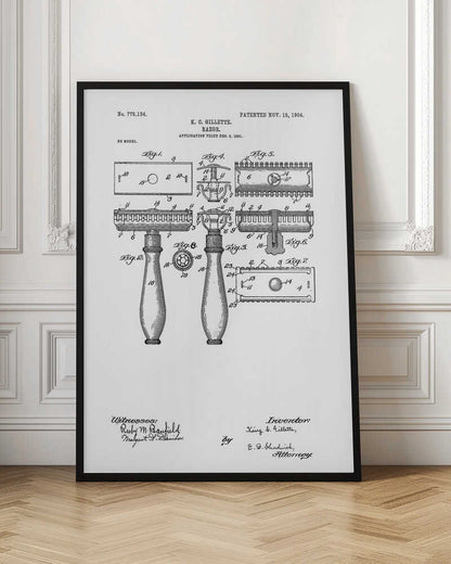 Razor Patent 1904 - Poster / Art Print