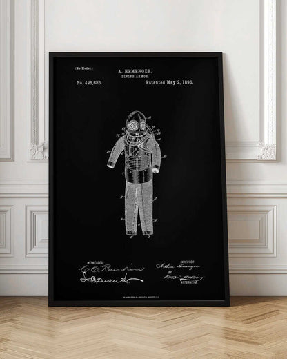 Diving Armor Patent 1893 - Poster / Art Print