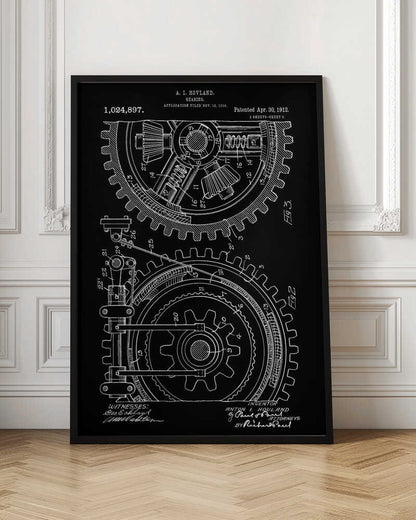 Gearing Patent 1912 - Poster / Art Print