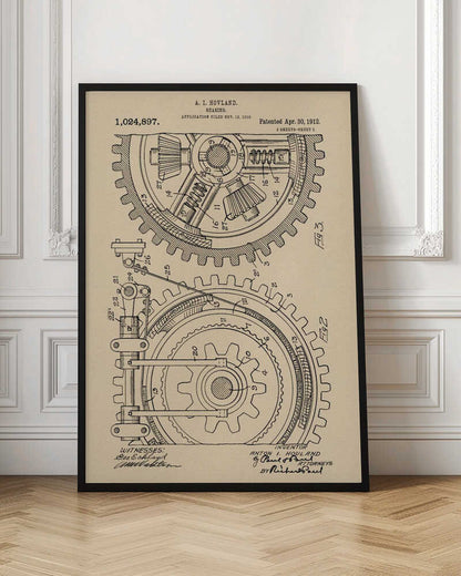 Gearing Patent 1912 - Poster / Art Print