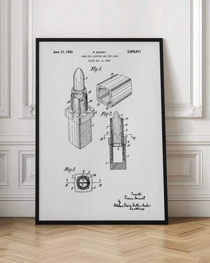 Case for Lipstick Patent 1952 - Poster / Art Print