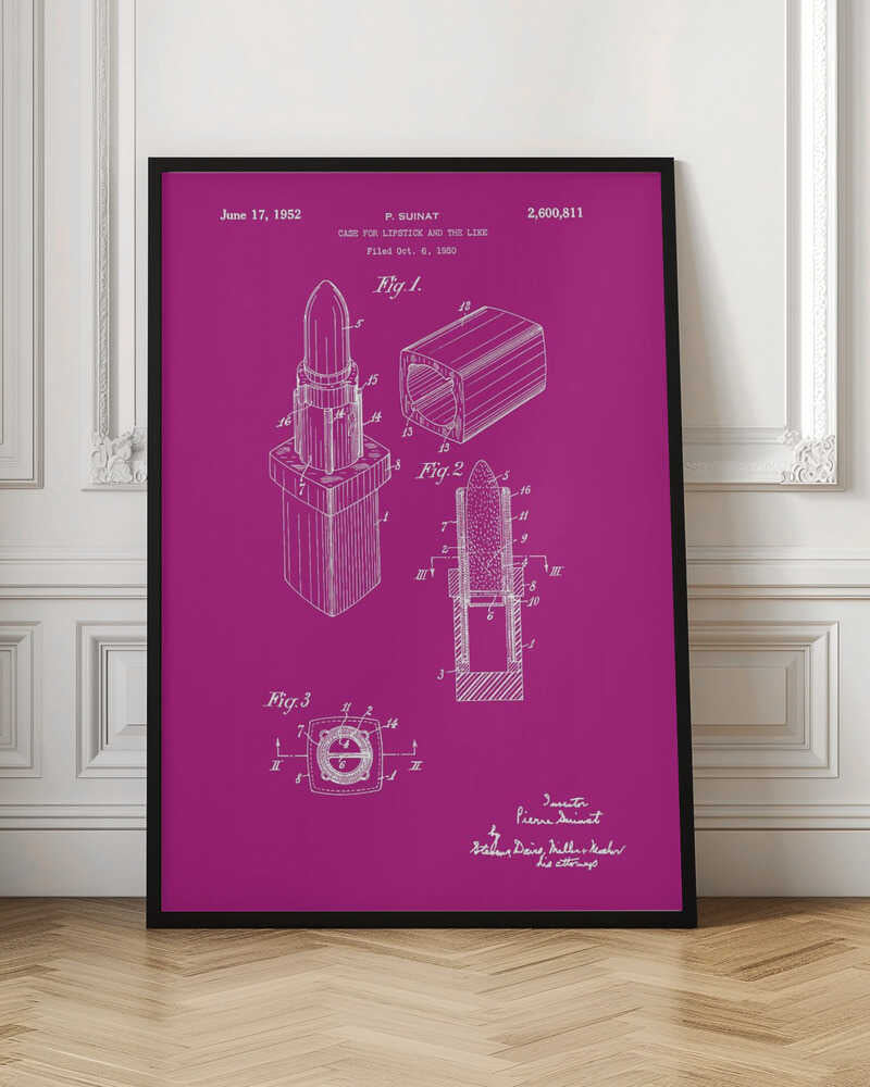 Case for Lipstick Patent 1952 - Poster / Art Print