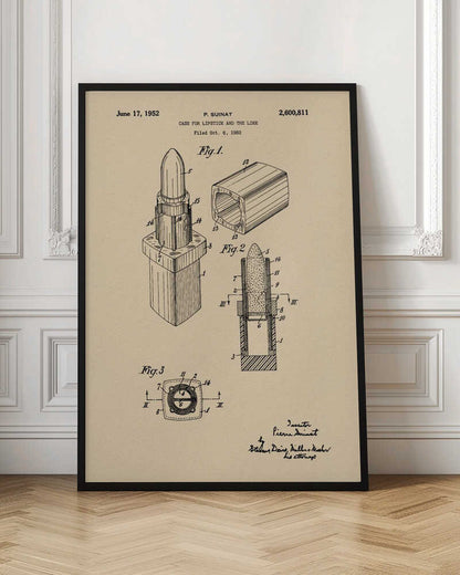 Case for Lipstick Patent 1952 - Poster / Art Print