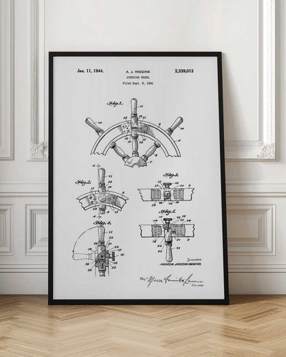 Steering Wheel Patent 1941 - Poster / Art Print