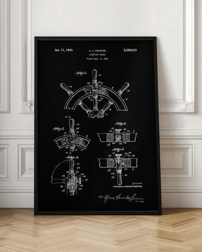 Steering Wheel Patent 1941 - Poster / Art Print
