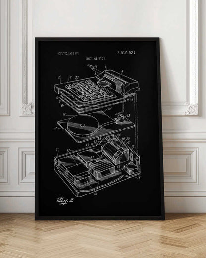 Electronic Calculator Patent 1974 - Poster / Art Print