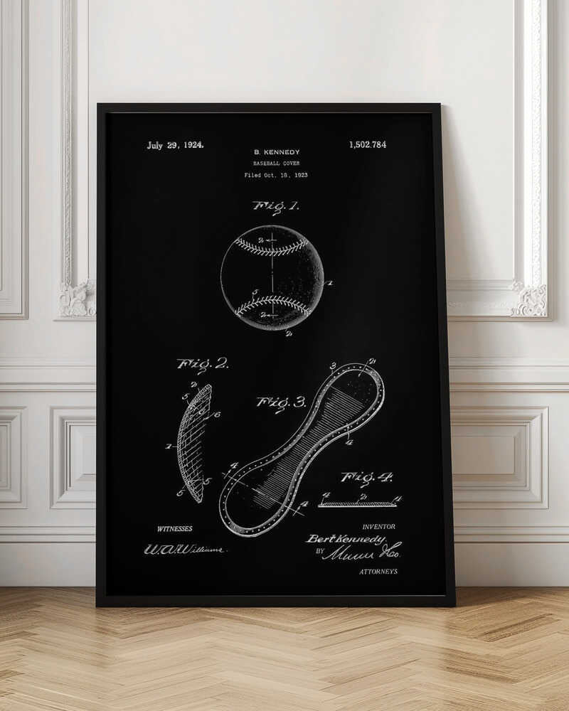 Baseball Cover Patent 1923 - Poster / Art Print