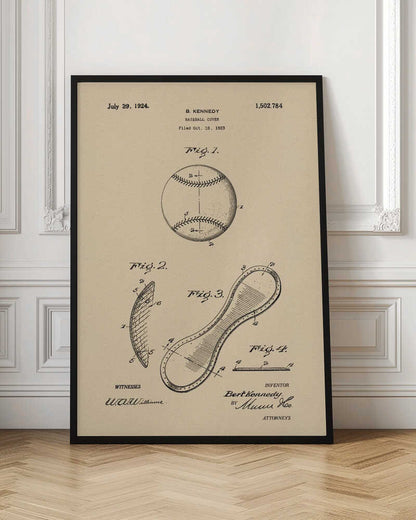 Baseball Cover Patent 1923 - Poster / Art Print