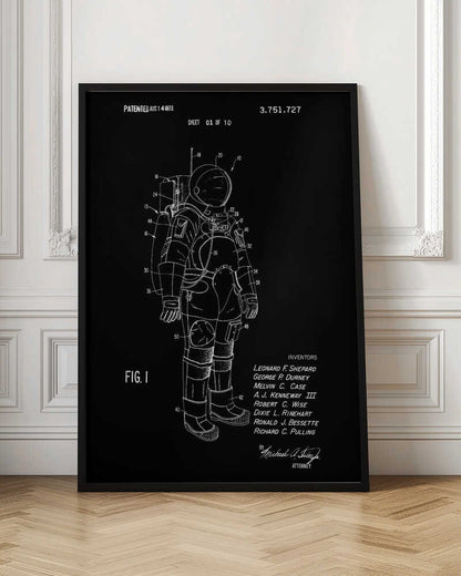 Space Suit Patent 1973 - Poster / Art Print