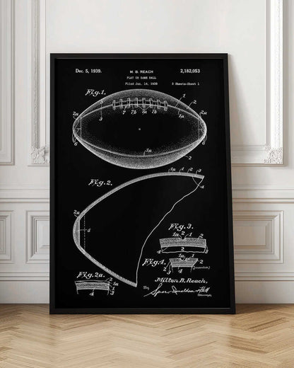 Football Patent 1938 - Poster / Art Print