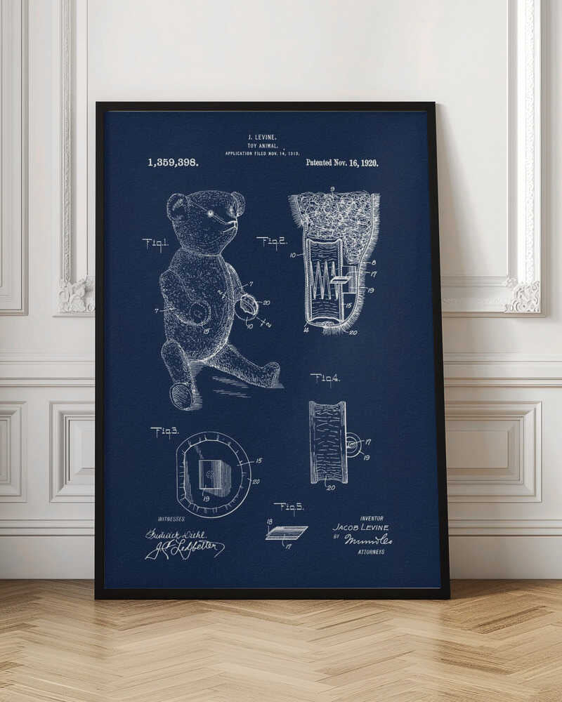 Teddybear Patent 1920 - Poster / Art Print
