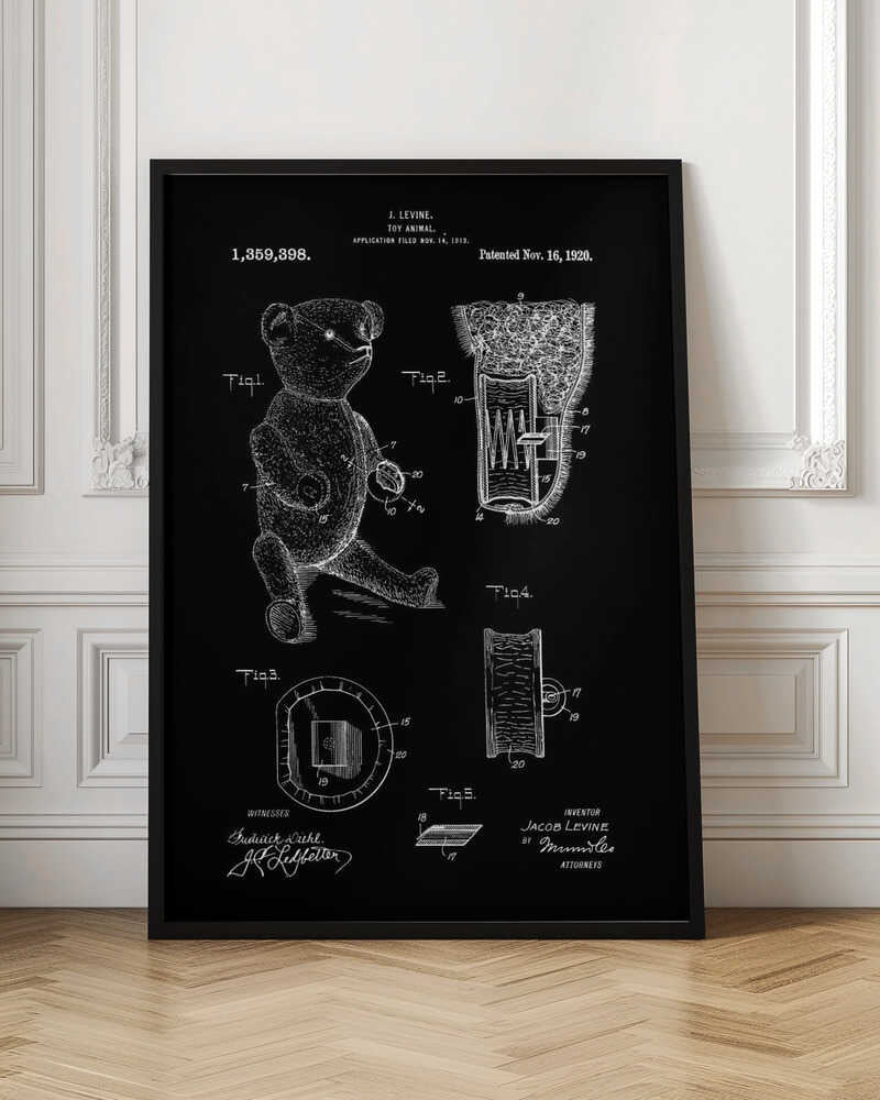 Teddybear Patent 1920 - Poster / Art Print