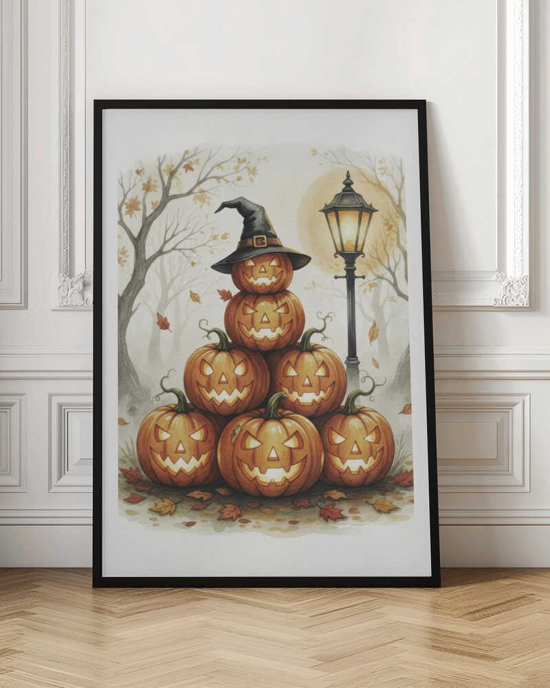 Scary Pumpkins Stack - Poster / Art Print