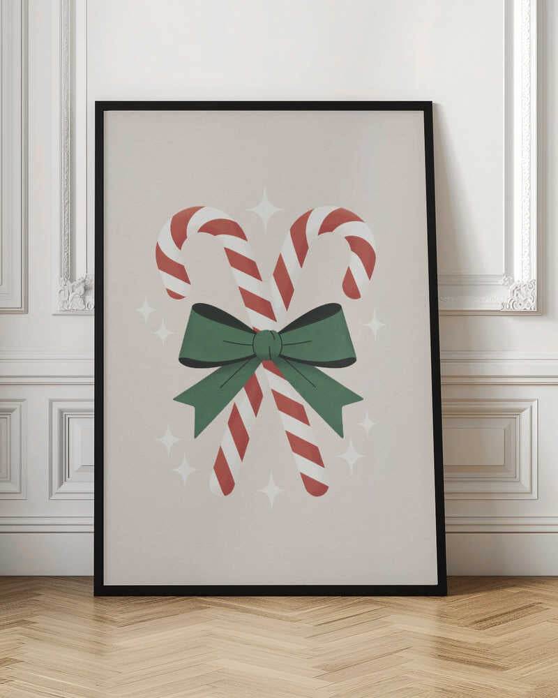 Christmas Candy Canes - Poster / Art Print