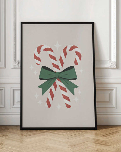 Christmas Candy Canes - Poster / Art Print