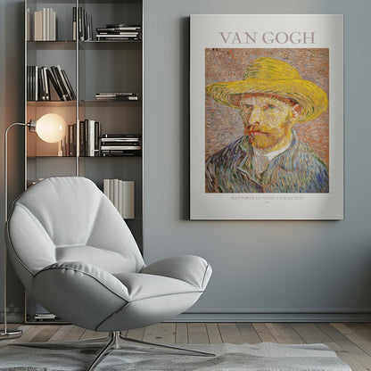 Self Portrait With Straw Hat - Poster / Art Print