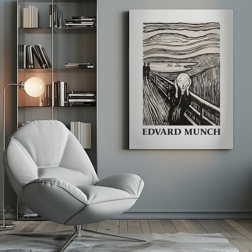 The Scream - The Scream - Monochrome Version - Poster / Art Print
