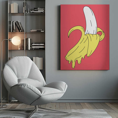 Melting Pink Banana - Poster / Art Print