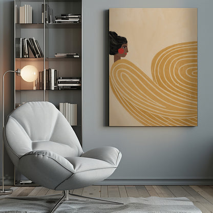The Woman With the Yellow Stripes - Poster / Art Print