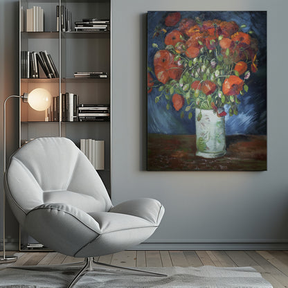 Vincent Van Gogh's Vase With Poppies (1886) - Poster / Art Print