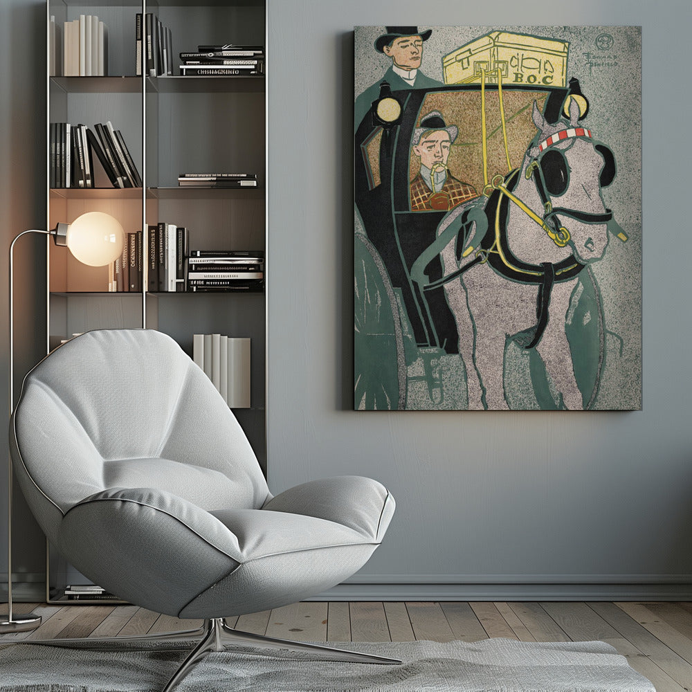 Man In Carriage (1896) - Poster / Art Print