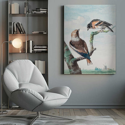 Two Birds  Hawfinch - Poster / Art Print