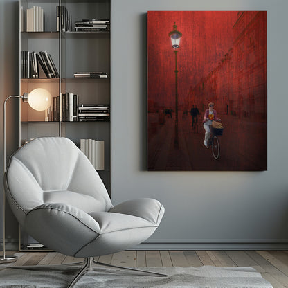 Bicycling in Copenhagen - Poster / Art Print