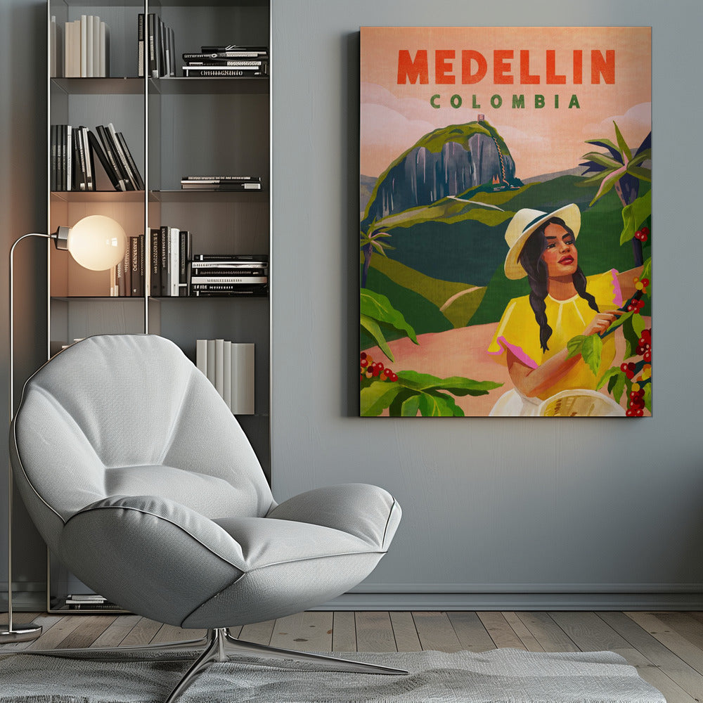 Medellin Colombia Travel Poster - Poster / Art Print