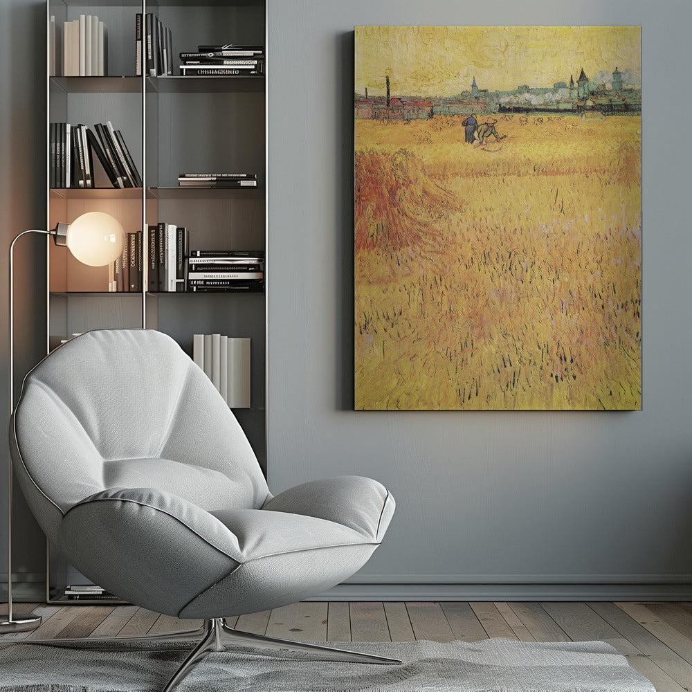 Wheat Field With View of Arles (1888) - Poster / Art Print