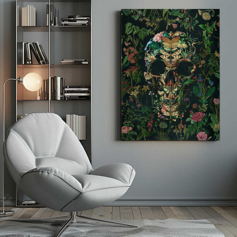 Papillon Skull - Poster / Art Print