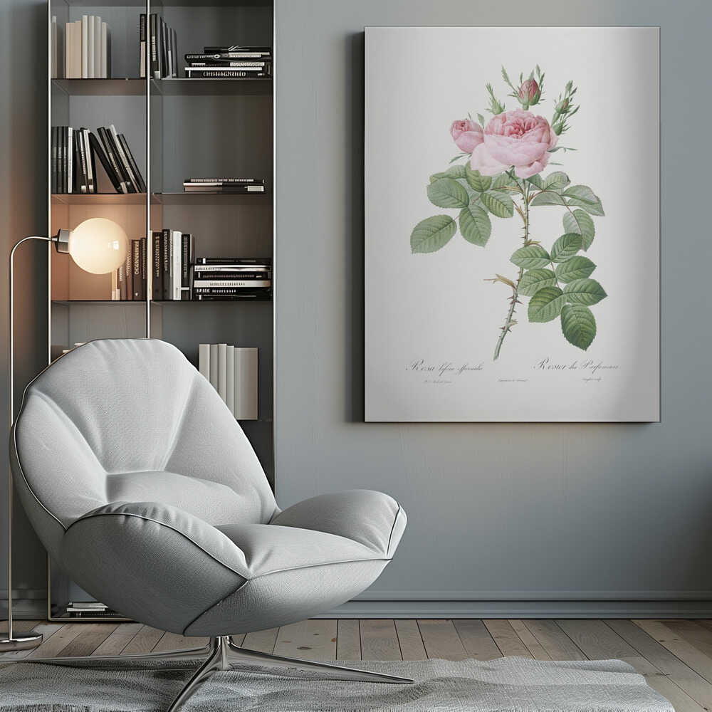 Rosa Bifera Officinalis,les Roses (1817–1824) - Poster / Art Print