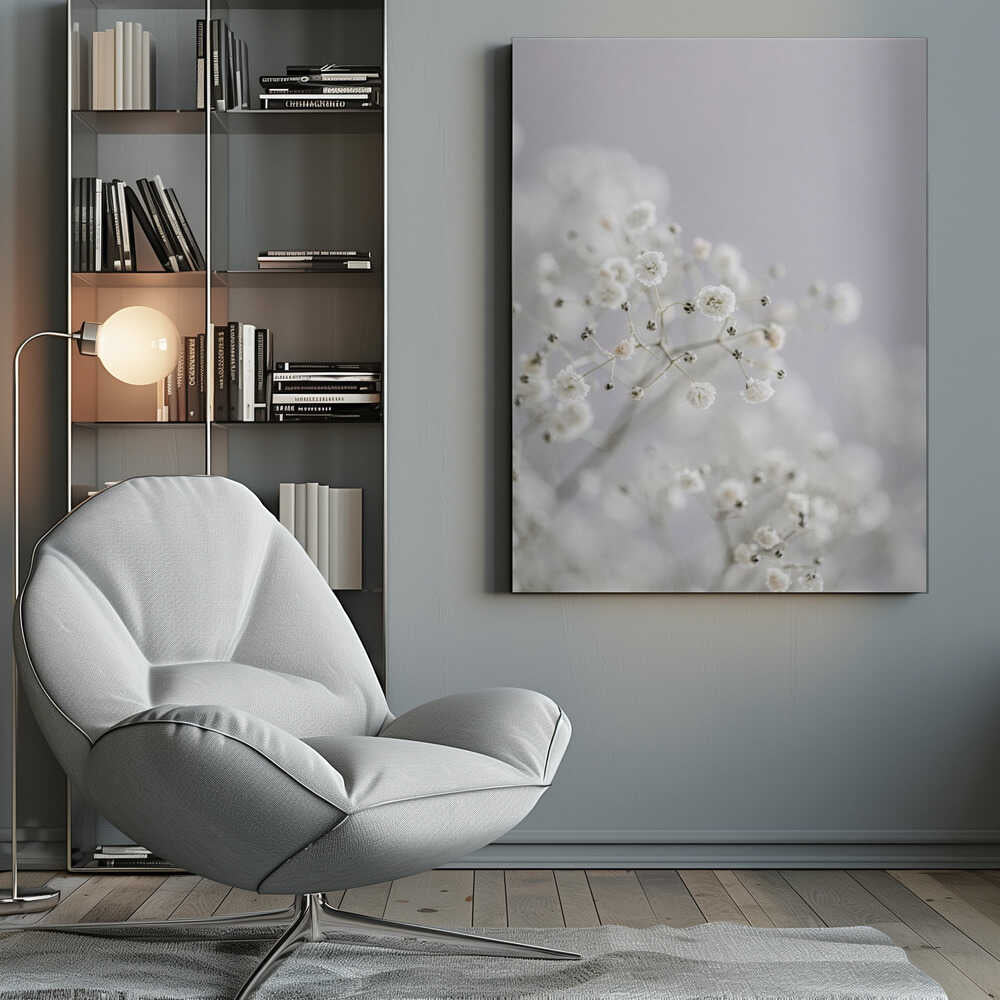 White Breath Flowers - Poster / Art Print