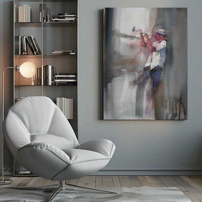 A Musician Playing The Trumpet - Poster / Art Print