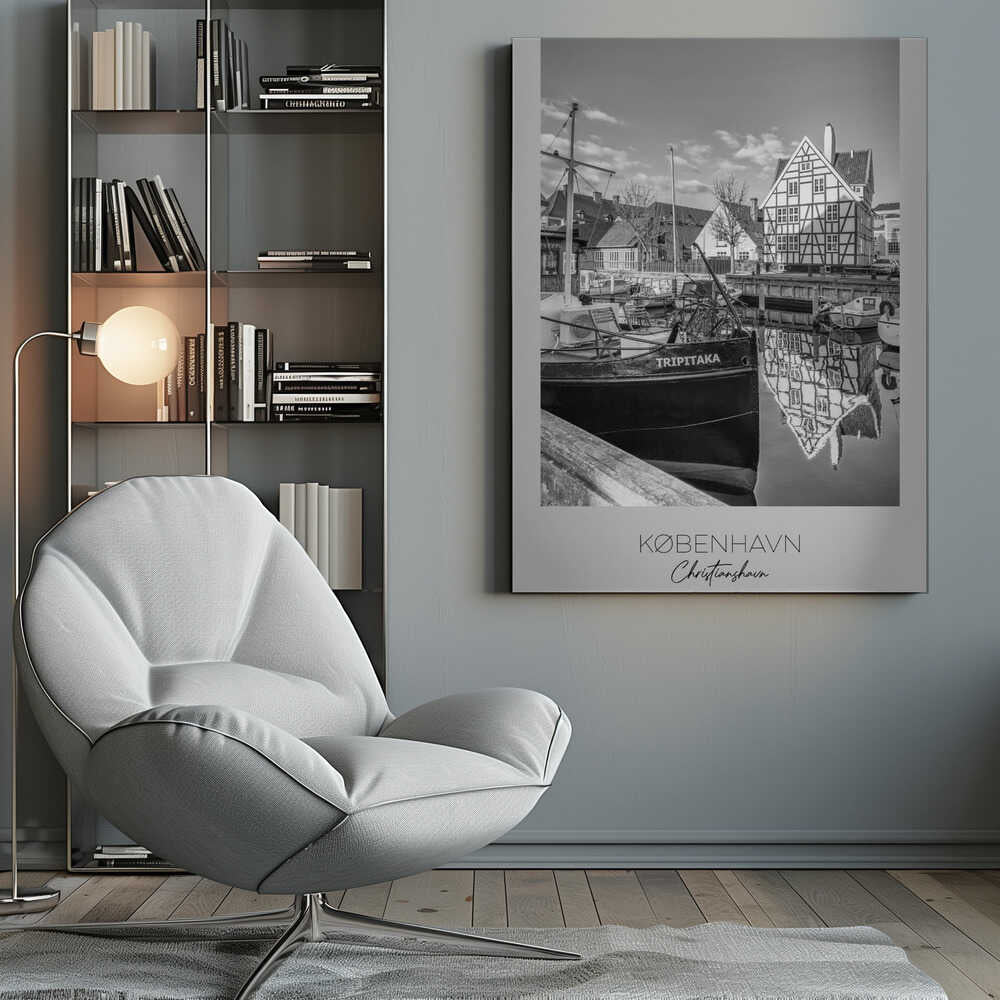 Boats Docked At The Canal - Poster / Art Print