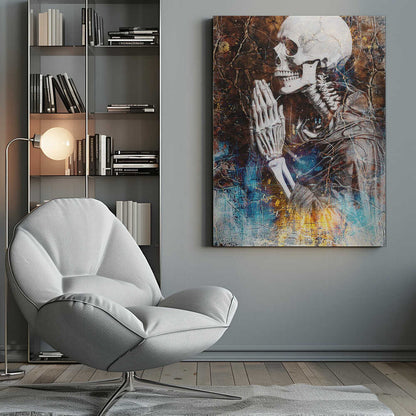 Funny Skull Drawing Illustration 48 - Poster / Art Print
